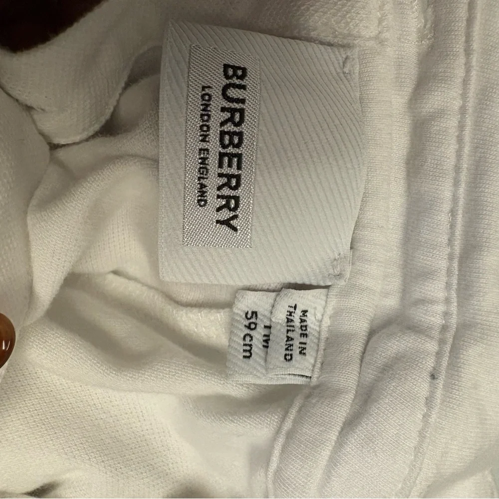 Burberry White and Tan Striped Kids Dress - Picture 6 of 9